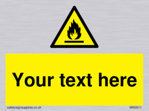 WN3011: Custom flammable sign