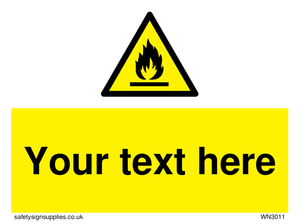 WN3011: Custom flammable sign