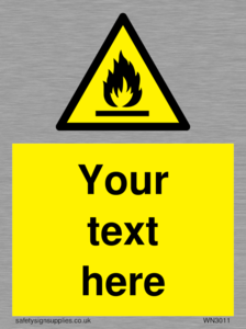 WN3011: Custom flammable sign