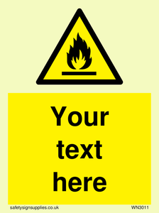 WN3011: Custom flammable sign