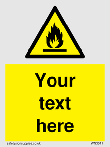 WN3011: Custom flammable sign