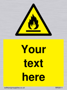 WN3011: Custom flammable sign