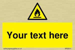 WN3011: Custom flammable sign