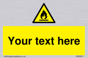 WN3011: Custom flammable sign