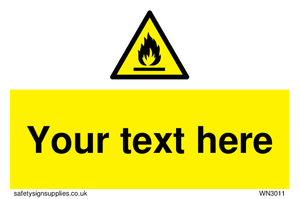 WN3011: Custom flammable sign