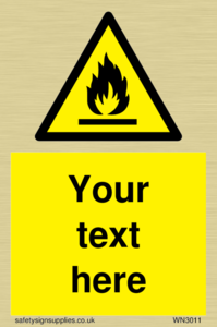 WN3011: Custom flammable sign