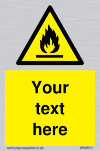 WN3011: Custom flammable sign