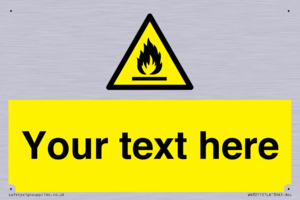 WN3011: Custom flammable sign