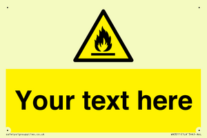 WN3011: Custom flammable sign