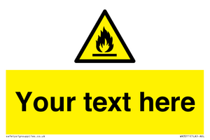 WN3011: Custom flammable sign