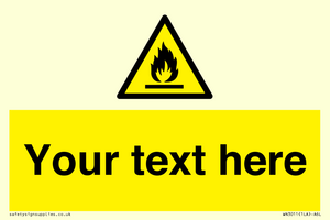 WN3011: Custom flammable sign