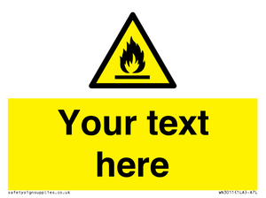 WN3011: Custom flammable sign