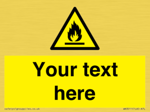 WN3011: Custom flammable sign