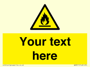 WN3011: Custom flammable sign