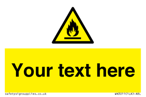 WN3011: Custom flammable sign