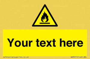 WN3011: Custom flammable sign