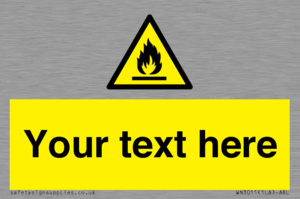 WN3011: Custom flammable sign