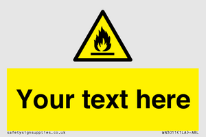 WN3011: Custom flammable sign
