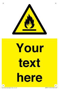 WN3011: Custom flammable sign