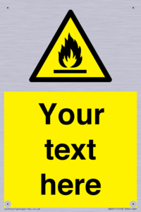 WN3011: Custom flammable sign