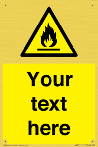 WN3011: Custom flammable sign