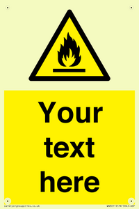 WN3011: Custom flammable sign