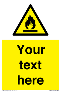 WN3011: Custom flammable sign