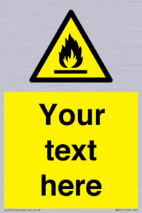 WN3011: Custom flammable sign