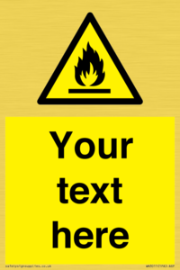 WN3011: Custom flammable sign