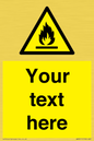 WN3011: Custom flammable sign