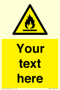 WN3011: Custom flammable sign