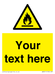 WN3011: Custom flammable sign