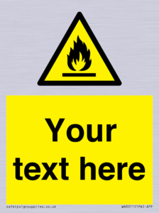 WN3011: Custom flammable sign
