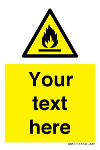 WN3011: Custom flammable sign