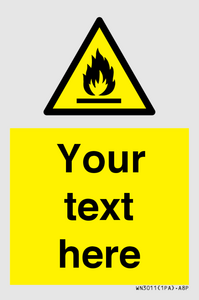 WN3011: Custom flammable sign