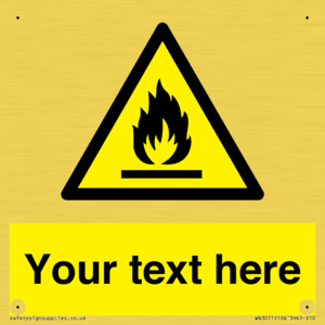 WN3011: Custom flammable sign