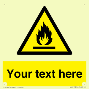 WN3011: Custom flammable sign