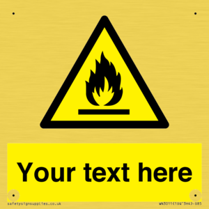 WN3011: Custom flammable sign