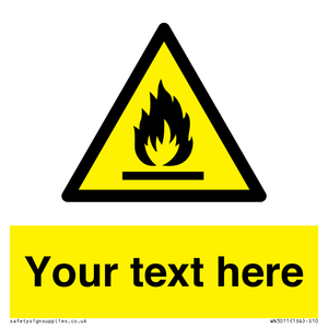 WN3011: Custom flammable sign
