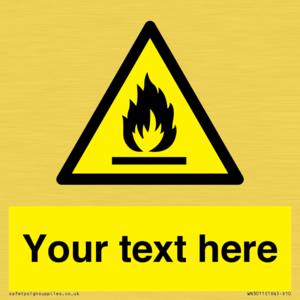 WN3011: Custom flammable sign
