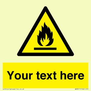 WN3011: Custom flammable sign