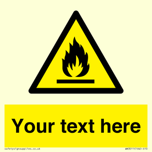 WN3011: Custom flammable sign