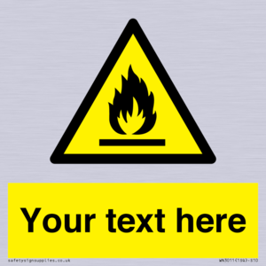 WN3011: Custom flammable sign