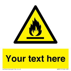WN3011: Custom flammable sign