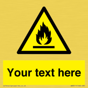 WN3011: Custom flammable sign
