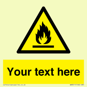 WN3011: Custom flammable sign