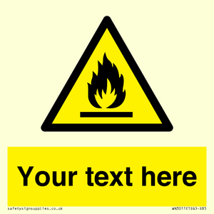 WN3011: Custom flammable sign