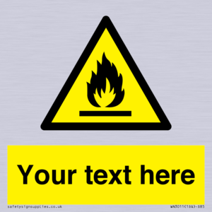 WN3011: Custom flammable sign