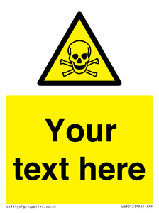 WN3012: Custom Toxic Safety Sign
