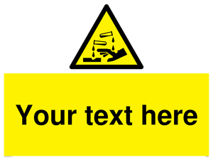 WN3013: Warning Corrosive Safety Sign